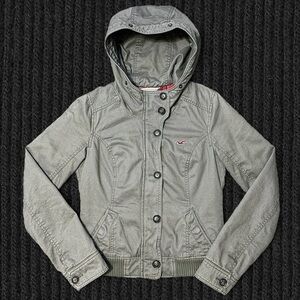 Hollister Vintage Bomber Jacket w/ Button Details